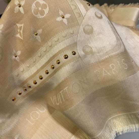 Replica Louis Vuitton Studdy Denim Monogram Shawl 140 M73699