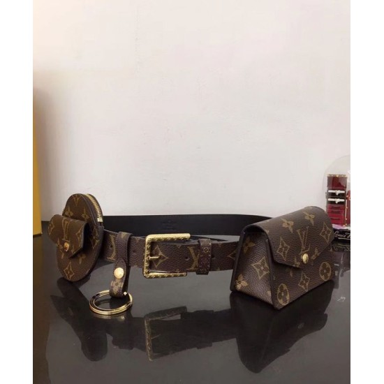 Replica Louis Vuitton Daily Multi Pocket 30mm Belt M0236Y Brown