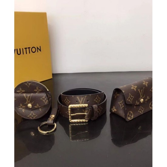 Replica Louis Vuitton Daily Multi Pocket 30mm Belt M0236Y Brown