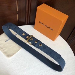 Replica Louis Vuitton Signature 35mm Belt Monogram Denim M0175Q
