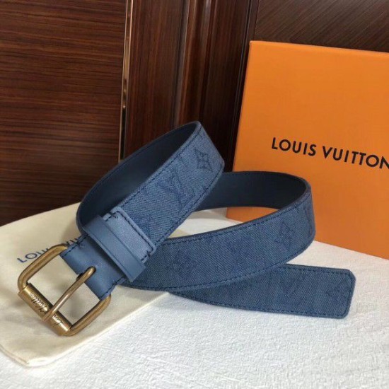 Replica Louis Vuitton Signature 35mm Belt Monogram Denim M0175Q