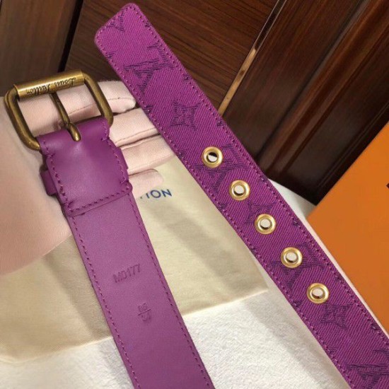 Replica Louis Vuitton Signature 35mm Belt Monogram Denim M0177Q