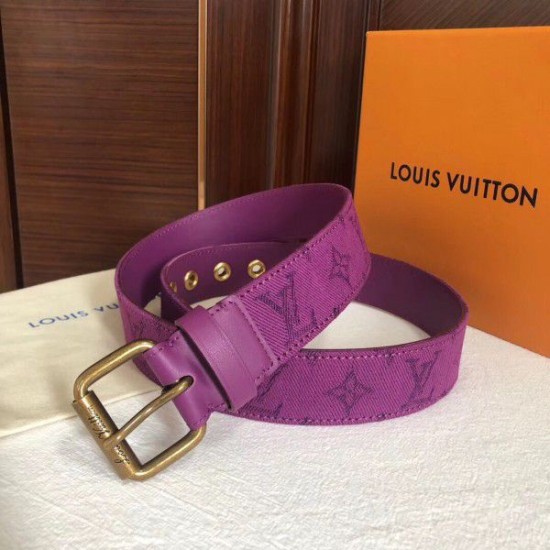 Replica Louis Vuitton Signature 35mm Belt Monogram Denim M0177Q