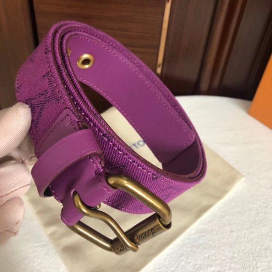Replica Louis Vuitton Signature 35mm Belt Monogram Denim M0177Q