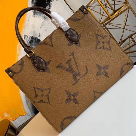 Replica Louis Vuitton Onthego MM Bag Monogram Reverse M45039