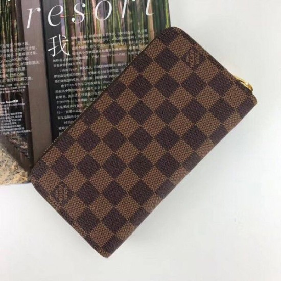 Replica Louis Vuitton Zippy Wallet Damier Ebene Canvas N60046