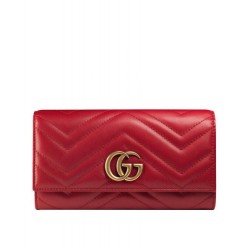 Replica Gucci GG Marmont continental wallet 443436 Red
