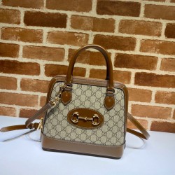Fake Gucci 1955 Horsebit Small Top Handle Bag 621220 Coffee Replica