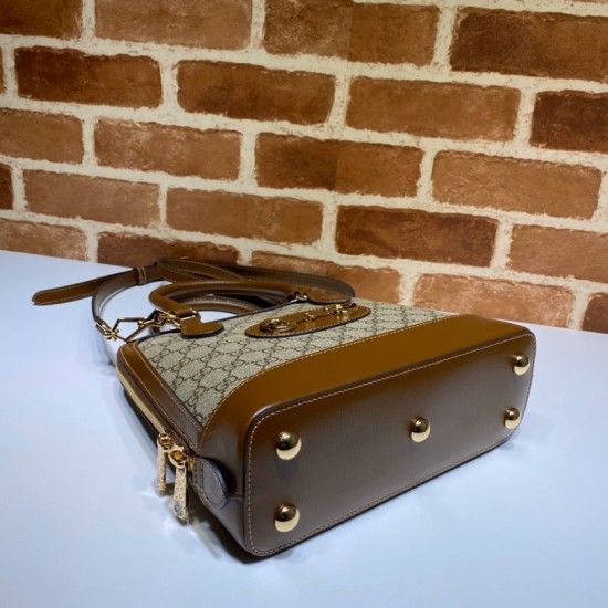 Replica Gucci 1955 Horsebit Small Top Handle Bag 621220 Coffee Fake Gucci 1955 Horsebit Small Top Handle Bag 621220 Coffee Replica