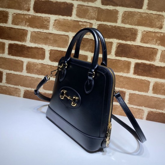 Fake Gucci 1955 Horsebit Small Top Handle Bag 621220 Black Replica Replica Gucci 1955 Horsebit Small Top Handle Bag 621220 Black