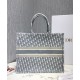 Replica Christian Dior Book Tote With Dior Oblique Embroidery Gray Replica Christian Dior Book Tote With Dior Oblique Embroidery Gray