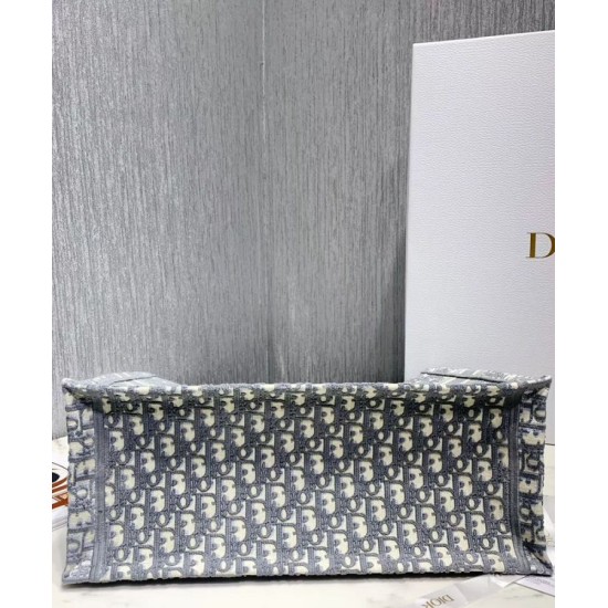 Replica Christian Dior Book Tote With Dior Oblique Embroidery Gray Replica Christian Dior Book Tote With Dior Oblique Embroidery Gray