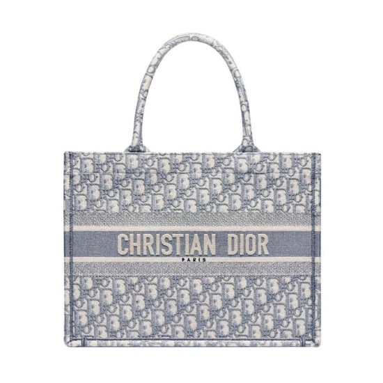 Replica Christian Dior Small Book Tote With Dior Oblique Embroidery Gray Fake Christian Dior Small Book Tote With Dior Oblique Embroidery Gray Replica
