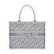 Replica Christian Dior Small Book Tote With Dior Oblique Embroidery Gray Fake Christian Dior Small Book Tote With Dior Oblique Embroidery Gray Replica