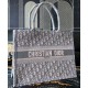 Replica Christian Dior Small Book Tote With Dior Oblique Embroidery Gray Fake Christian Dior Small Book Tote With Dior Oblique Embroidery Gray Replica