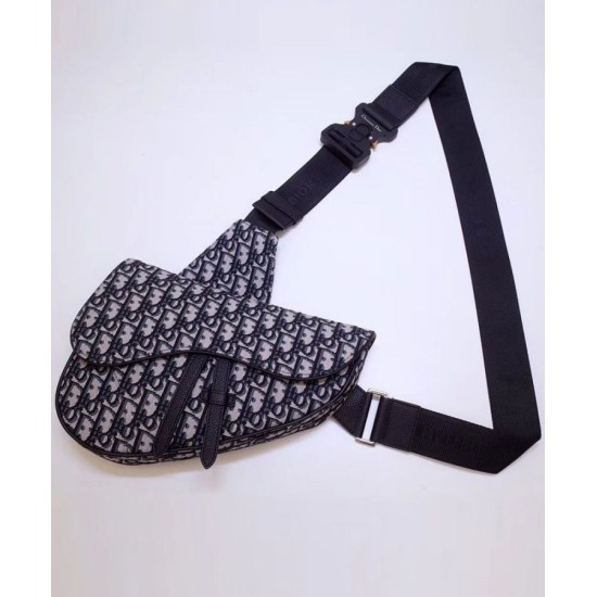 Fake Christian Dior Oblique Saddle Bag Dark Blue Replica Replica Christian Dior Oblique Saddle Bag Dark Blue