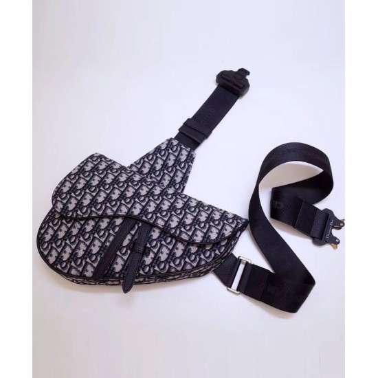 Fake Christian Dior Oblique Saddle Bag Dark Blue Replica Replica Christian Dior Oblique Saddle Bag Dark Blue
