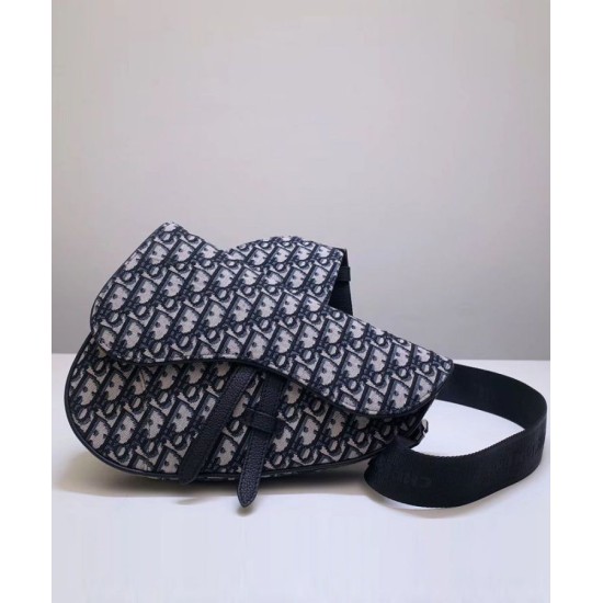 Fake Christian Dior Oblique Saddle Bag Dark Blue Replica Replica Christian Dior Oblique Saddle Bag Dark Blue
