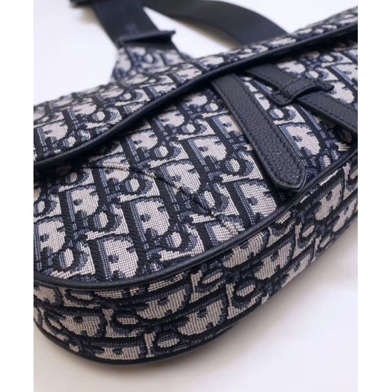 Fake Christian Dior Oblique Saddle Bag Dark Blue Replica Replica Christian Dior Oblique Saddle Bag Dark Blue