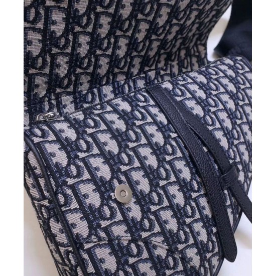 Fake Christian Dior Oblique Saddle Bag Dark Blue Replica Replica Christian Dior Oblique Saddle Bag Dark Blue