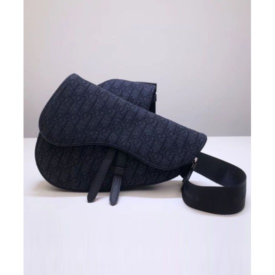 Replica Christian Dior Oblique Saddle Bag Black Replica Christian Dior Oblique Saddle Bag Black