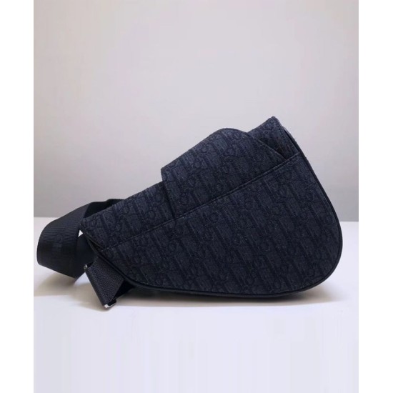 Replica Christian Dior Oblique Saddle Bag Black Replica Christian Dior Oblique Saddle Bag Black