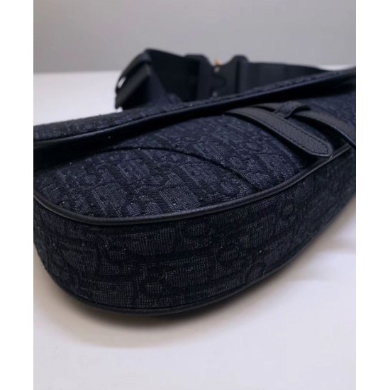 Replica Christian Dior Oblique Saddle Bag Black Replica Christian Dior Oblique Saddle Bag Black