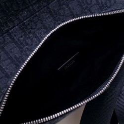 Replica Christian Dior Oblique Saddle Bag Black