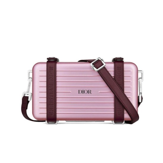 Replica Christian Dior And Rimowa Aluminum Personal Clutch On Strap Pink Replica Christian Dior And Rimowa Aluminum Personal Clutch On Strap Pink
