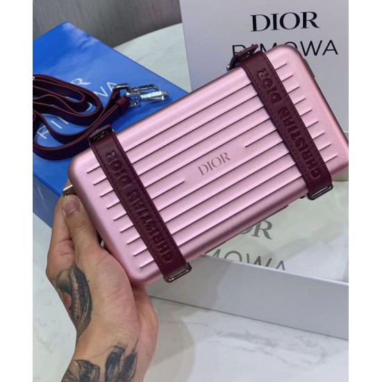 Replica Christian Dior And Rimowa Aluminum Personal Clutch On Strap Pink Replica Christian Dior And Rimowa Aluminum Personal Clutch On Strap Pink