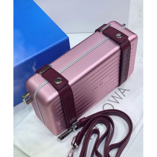 Replica Christian Dior And Rimowa Aluminum Personal Clutch On Strap Pink Replica Christian Dior And Rimowa Aluminum Personal Clutch On Strap Pink