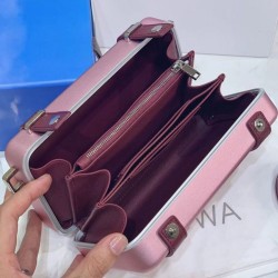 Replica Christian Dior And Rimowa Aluminum Personal Clutch On Strap Pink