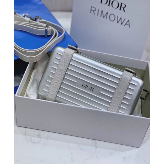 Replica Christian Dior And Rimowa Aluminum Personal Clutch On Strap Silver Fake Christian Dior And Rimowa Aluminum Personal Clutch On Strap Silver Replica