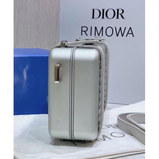 Replica Christian Dior And Rimowa Aluminum Personal Clutch On Strap Silver Fake Christian Dior And Rimowa Aluminum Personal Clutch On Strap Silver Replica