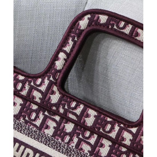 Fake Christian Dior Mini Book Tote Original Dior Oblique Embroidered Canvas Bag Red Replica Replica Christian Dior Mini Book Tote Original Dior Oblique Embroidered Canvas Bag Red