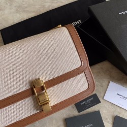 Fake YSL Saint Laurent Carre Satchel Smooth Leather Bag Replica