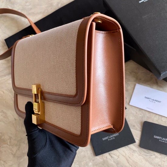 Fake YSL Saint Laurent Carre Satchel Smooth Leather Bag Replica