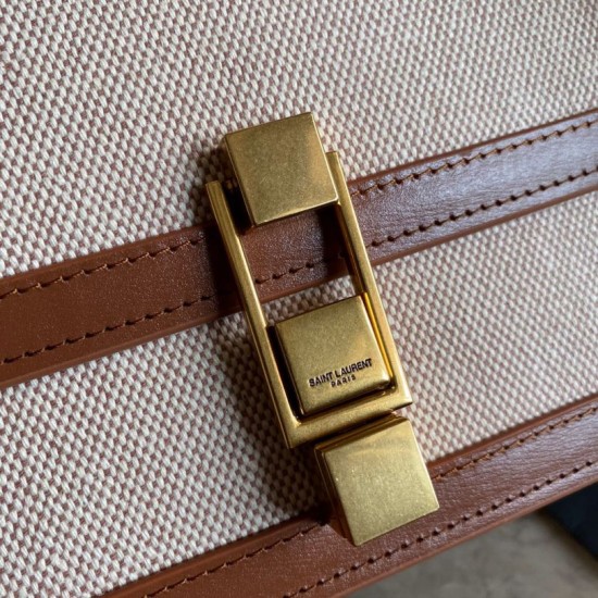 Fake YSL Saint Laurent Carre Satchel Smooth Leather Bag Replica
