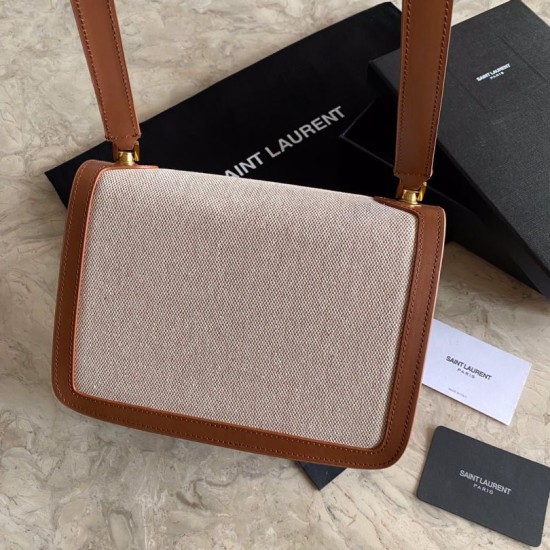 Fake YSL Saint Laurent Carre Satchel Smooth Leather Bag Replica