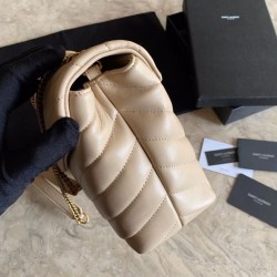 Replica YSL Saint Laurent Long envelope Monogram Shoulder Bag Apricot