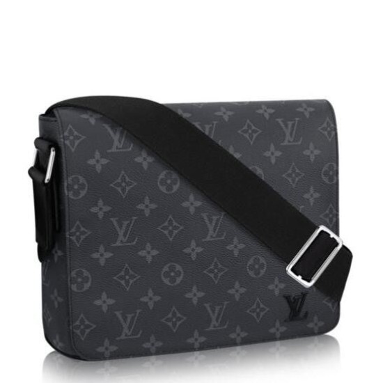 Fake Louis Vuitton District MM Bag Monogram Eclipse M44001 Replica Replica Louis Vuitton District MM Bag Monogram Eclipse M44001
