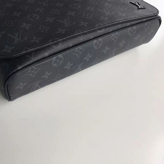Fake Louis Vuitton District MM Bag Monogram Eclipse M44001 Replica Replica Louis Vuitton District MM Bag Monogram Eclipse M44001