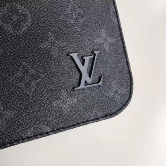 Fake Louis Vuitton District MM Bag Monogram Eclipse M44001 Replica Replica Louis Vuitton District MM Bag Monogram Eclipse M44001