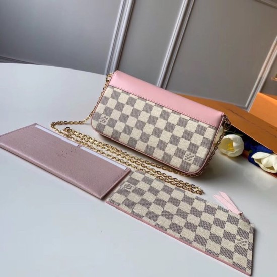 Replica Louis Vuitton Pochette Felicie Damier Azur N60235