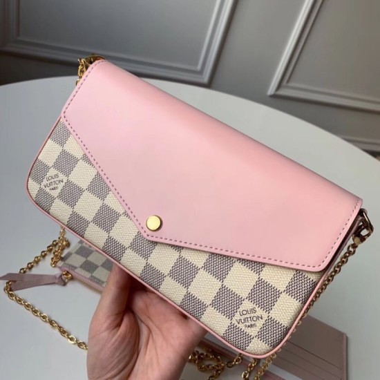 Replica Louis Vuitton Pochette Felicie Damier Azur N60235