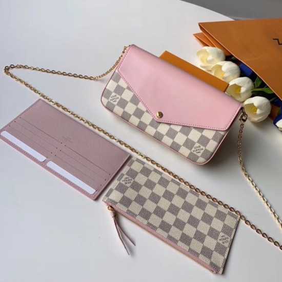 Replica Louis Vuitton Pochette Felicie Damier Azur N60235