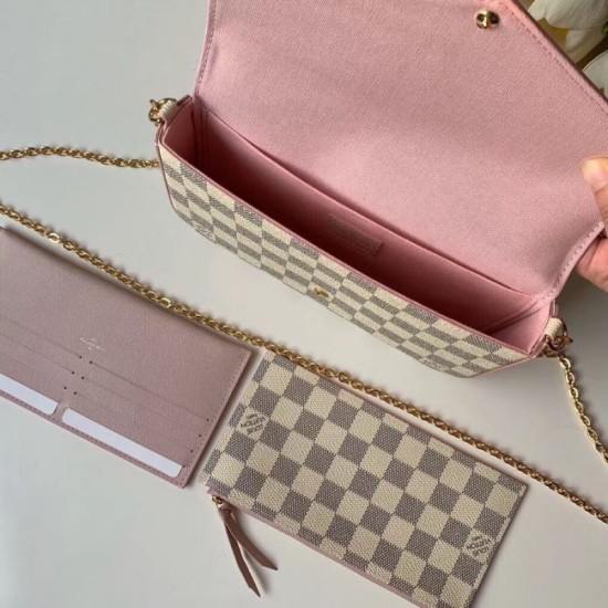 Replica Louis Vuitton Pochette Felicie Damier Azur N60235