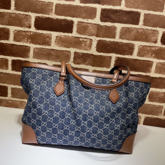 Fake Gucci Ophidia GG Medium Tote 631685 Blue Replica