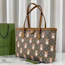 Replica Gucci Ophidia GG Medium Tote Bag 631685 Brown