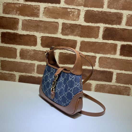 Replica Gucci Jackie 1961 Mini Shoulder Bag 637092 Blue Replica Gucci Jackie 1961 Mini Shoulder Bag 637092 Blue